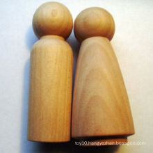 Unfinished DIY Custom Wooden Mini Kokeshi Pegs Dolls